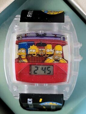 BRAND NEW, 2002 THE SIMPSONS, FAMILY DRIVE TALKING WRIST WATCH, MINT!!!